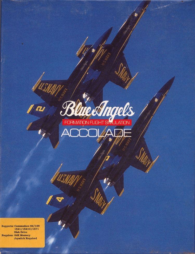Blue Angels: Formation Flight Simulation box art for Commodore 64
